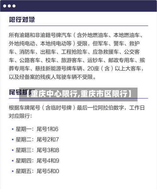 【重庆中心限行,重庆市区限行】
