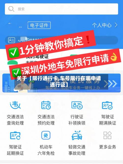 关于【限行通行卡,车号限行在哪申请通行证】