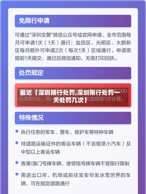 最近【深圳限行处罚,深圳限行处罚一天处罚几次】