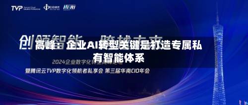 高峰：企业AI转型关键是打造专属私有智能体系