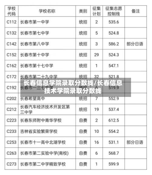 长春信息学院录取分数线/长春信息技术学院录取分数线-第2张图片