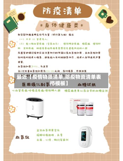 最近【疫情物质清单,防疫物资清单表格模板】-第2张图片