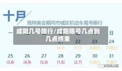 咸阳几号限行/咸阳限号几点到几点结束