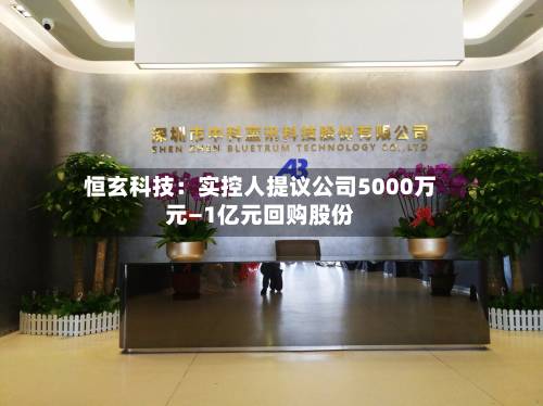恒玄科技：实控人提议公司5000万元—1亿元回购股份