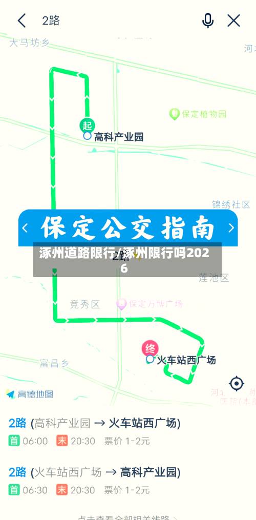 涿州道路限行/涿州限行吗2026