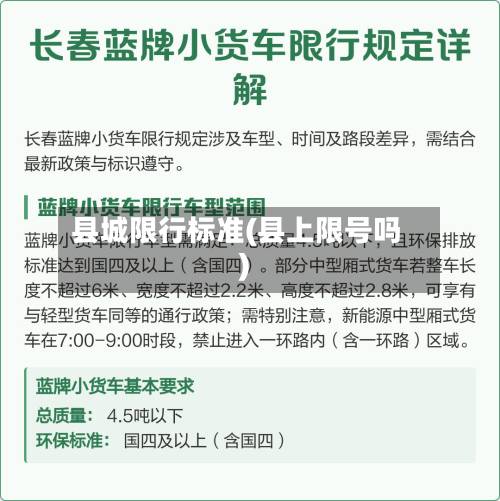 县城限行标准(县上限号吗)