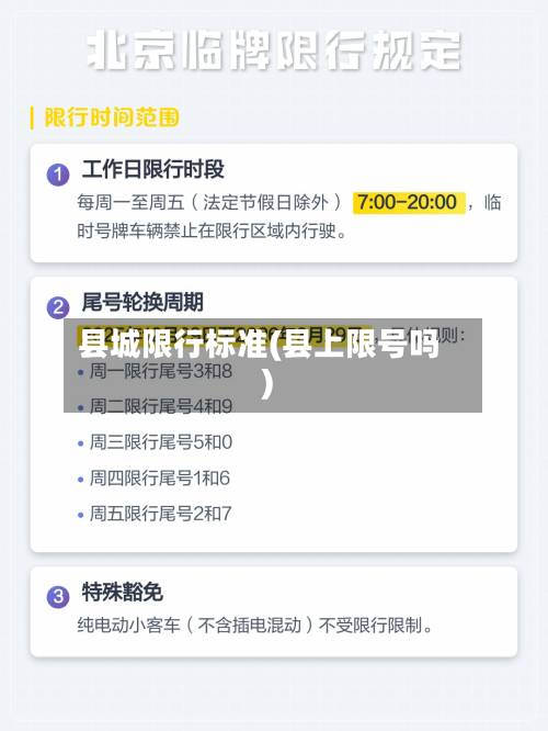 县城限行标准(县上限号吗)-第3张图片
