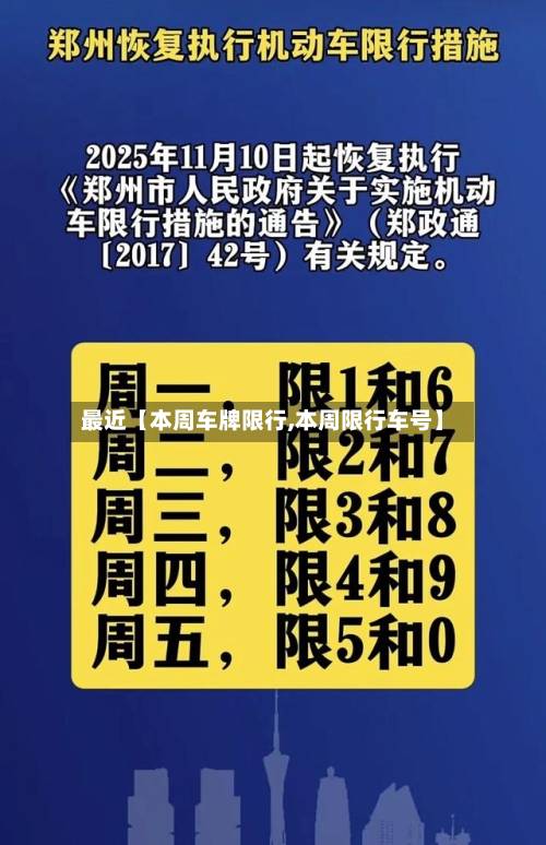 最近【本周车牌限行,本周限行车号】-第3张图片