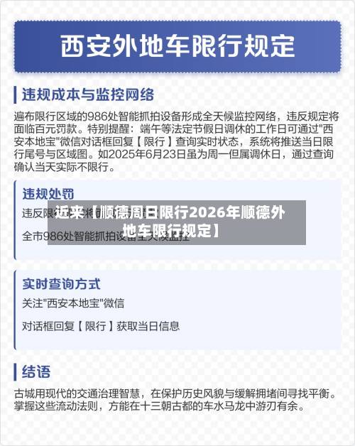 近来【顺德周日限行2026年顺德外地车限行规定】-第2张图片