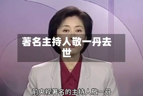 著名主持人敬一丹去世