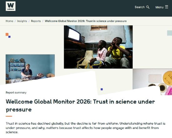 全球科学信任度跌破疫情前水平，经济困难群体信心下降最明显